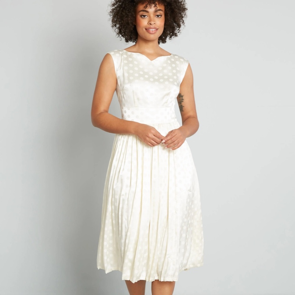ModCloth Always In My Dots Fit and Flare Dress- Size 16W